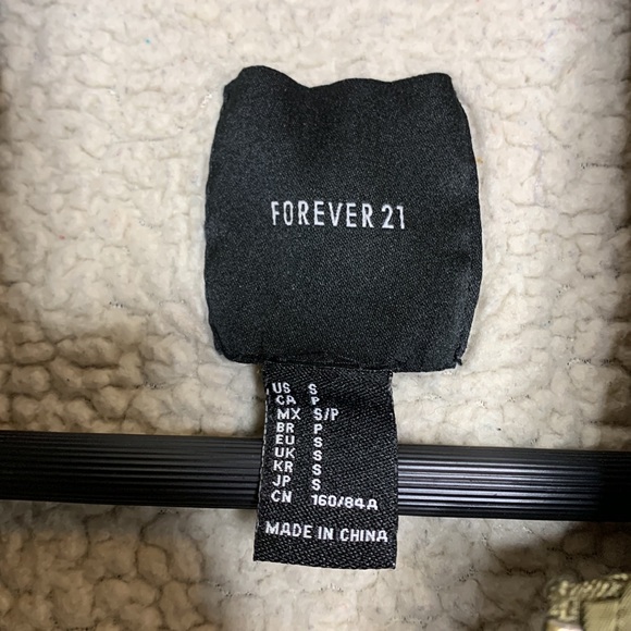 Forever 21 | Olive Green Satin Zip Up Bomber Coat | Pocket Jacket | Size Small - Picture 6 of 8